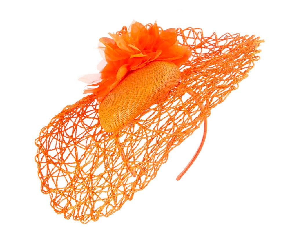 Exclusive orange fascinator by Cupids Millinery-5