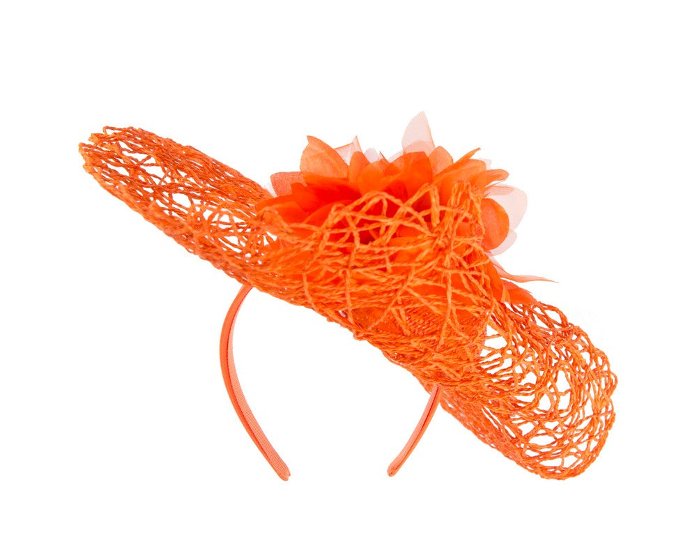 Exclusive orange fascinator by Cupids Millinery-4