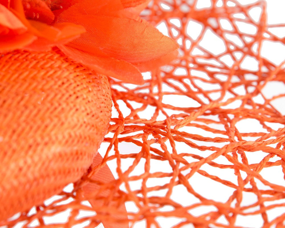 Exclusive orange fascinator by Cupids Millinery-3
