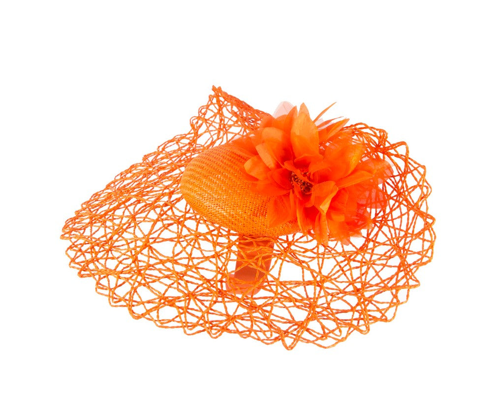 Exclusive orange fascinator by Cupids Millinery-1