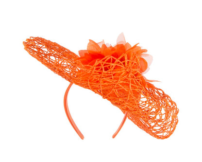 Exclusive orange fascinator by Cupids Millinery-4