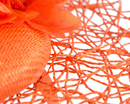 Exclusive orange fascinator by Cupids Millinery-3